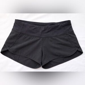 Lululemon Black Running Shorts Size 4 Zip Pocket Athletic Workout Shorts